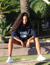 Load image into Gallery viewer, Unisex Rebel Soul French Navy Organic Cotton Hoodie