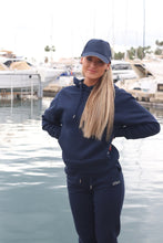 Load image into Gallery viewer, Unisex Mandala Navy Hoodie