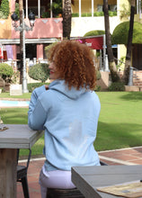 Load image into Gallery viewer, Unisex Baby Blue Hamsa Hand Hoodie