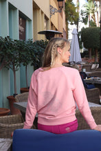 Load image into Gallery viewer, Ladies Crayon Pink Ganesh Round Neck Sweater