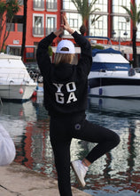 Load image into Gallery viewer, Unisex Black Yoga Zip Neck Sweater