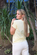 Load image into Gallery viewer, Ladies Lemon OM Round Neck T-Shirt