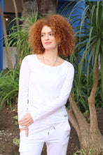 Load image into Gallery viewer, Ladies White Chakra L/S T-Shirt