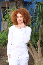 Load image into Gallery viewer, Ladies White Chakra L/S T-Shirt