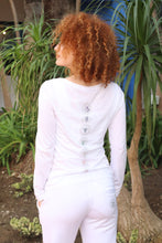 Load image into Gallery viewer, Ladies White Chakra L/S T-Shirt