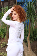 Load image into Gallery viewer, Ladies White Chakra L/S T-Shirt