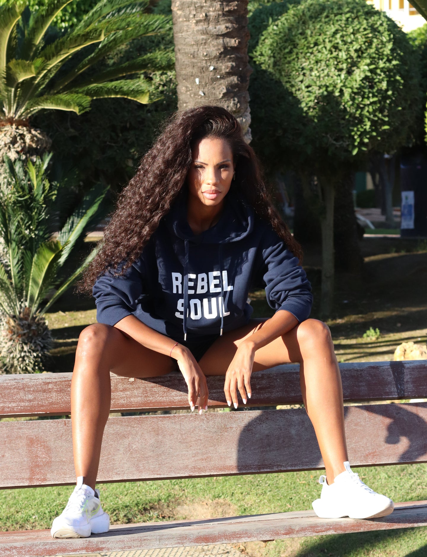 Unisex Rebel Soul French Navy Organic Cotton Hoodie