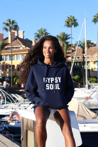 Unisex Gypsy Soul French Navy Organic Cotton Hoodie