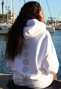 Unisex Mandala White Hoodie