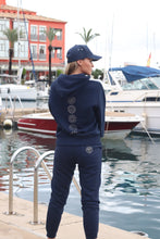 Load image into Gallery viewer, Unisex Mandala Navy Hoodie
