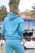 Load image into Gallery viewer, Unisex Sky Blue Luminous Chakra Hoodie
