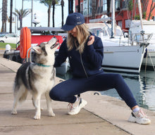 Load image into Gallery viewer, Unisex Navy Chakra Zip Up Hoodie
