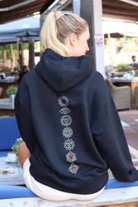 Unisex Black Chakra Hoodie