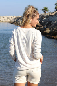 Ladies Cream Chakra Round Neck