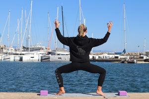 Ladies Ganesh Black Tie Front Hoodie